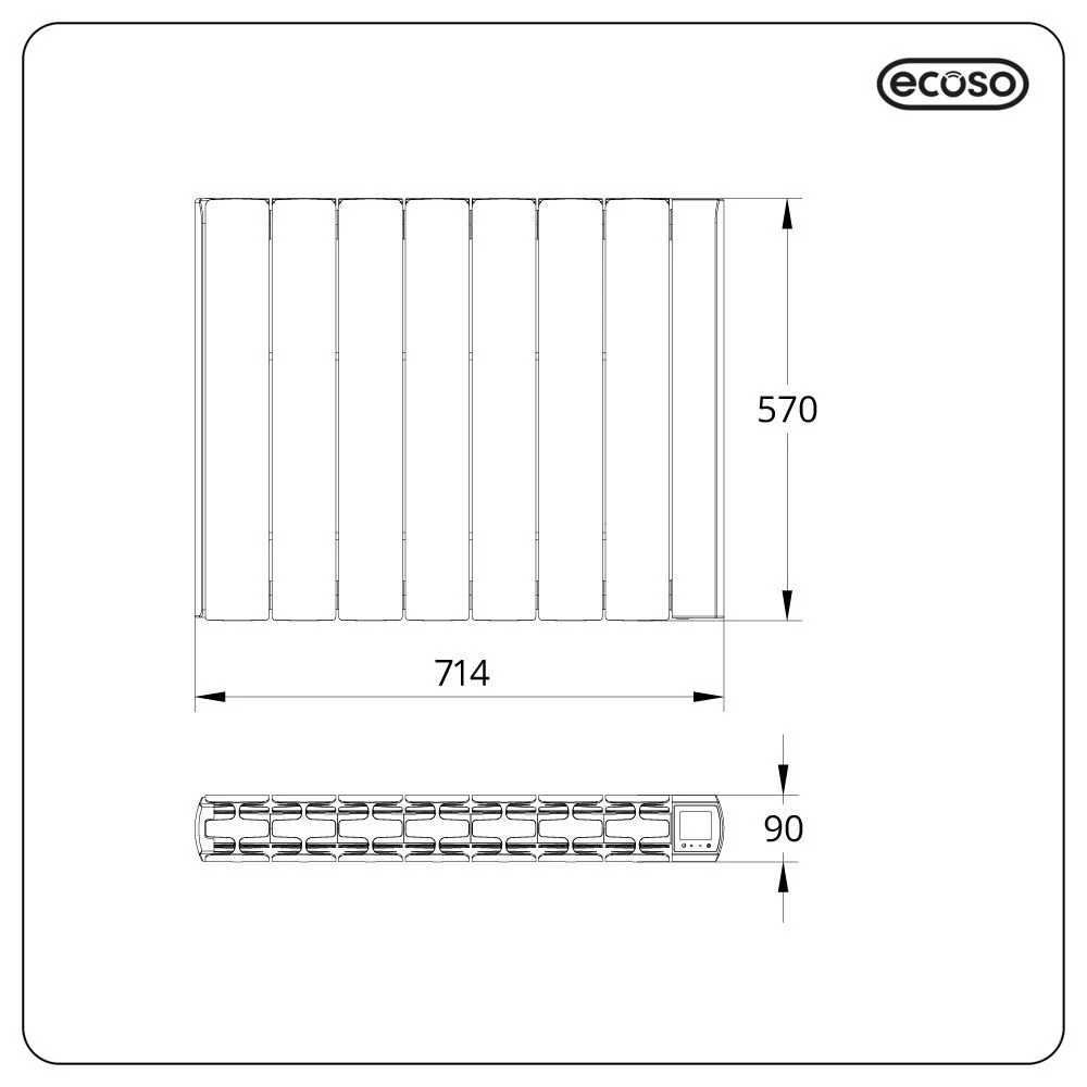 ECOSO Tuc slimme elektrische verwarming 2000W keramische kern - Image 5
