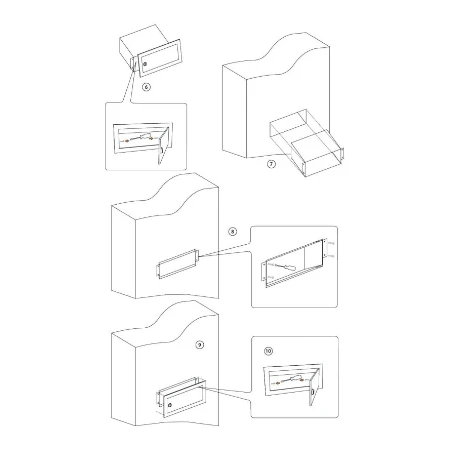 Muurdoorwerp/wand brievenbus Nova in zwart - Image 8
