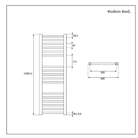 Handdoekradiator CV Modern 120cm x 40cm - Wit | Ive - Image 4