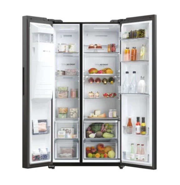 Haier Amerikaanse koelkast HSW59F18EIPT - Zwart - Image 3