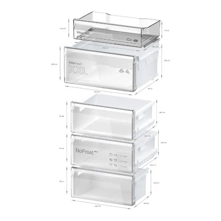 Bosch koelkast KGN36VXCT - Serie 4 - Vrijstaand - Zwart - Image 9