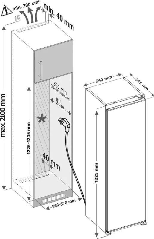 Inventum inbouw koelkast IKK1222S - 122 cm - Image 5
