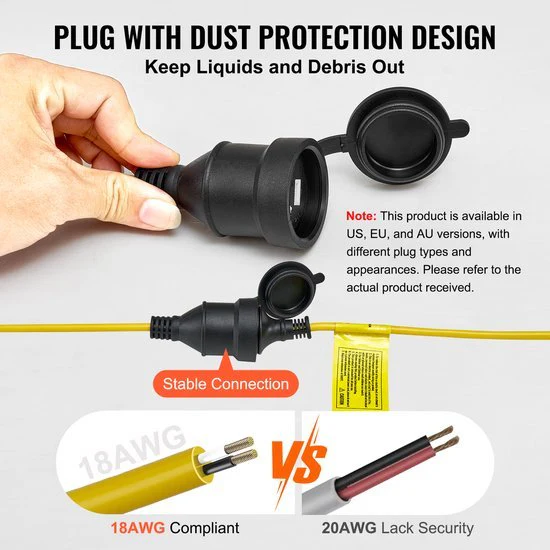 VEVOR 100W 30,5 m Bouwschijnwerper Werklamp - Image 3