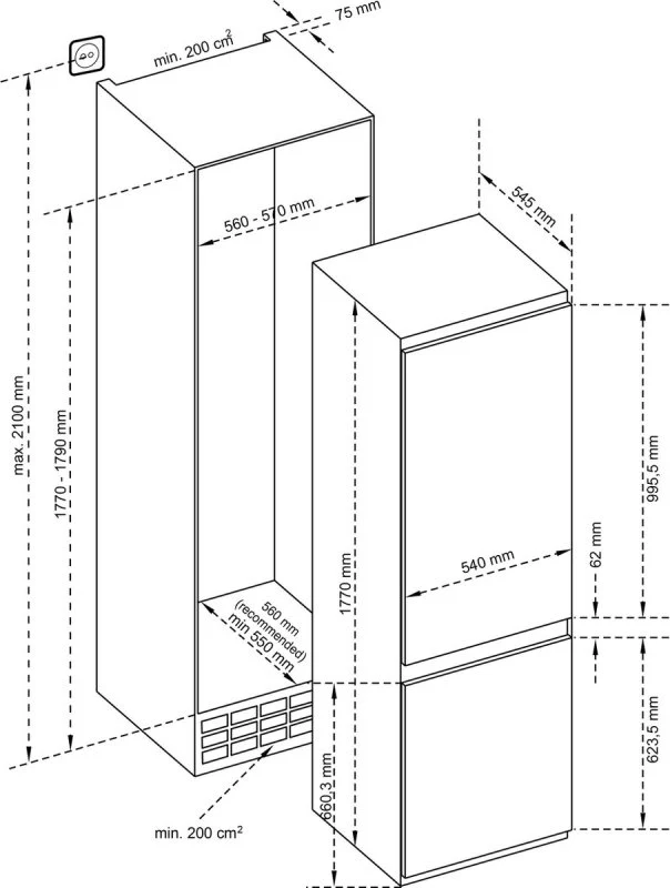 Inventum inbouw koelkast IKV1788S - Wit - No Frost - Image 10